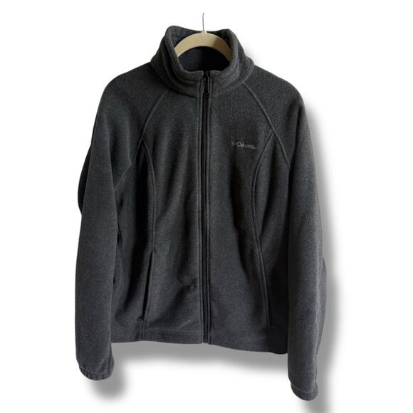 Columbia Charcoal Gray Fleece Jacket Women's M - Picture 1 of 4